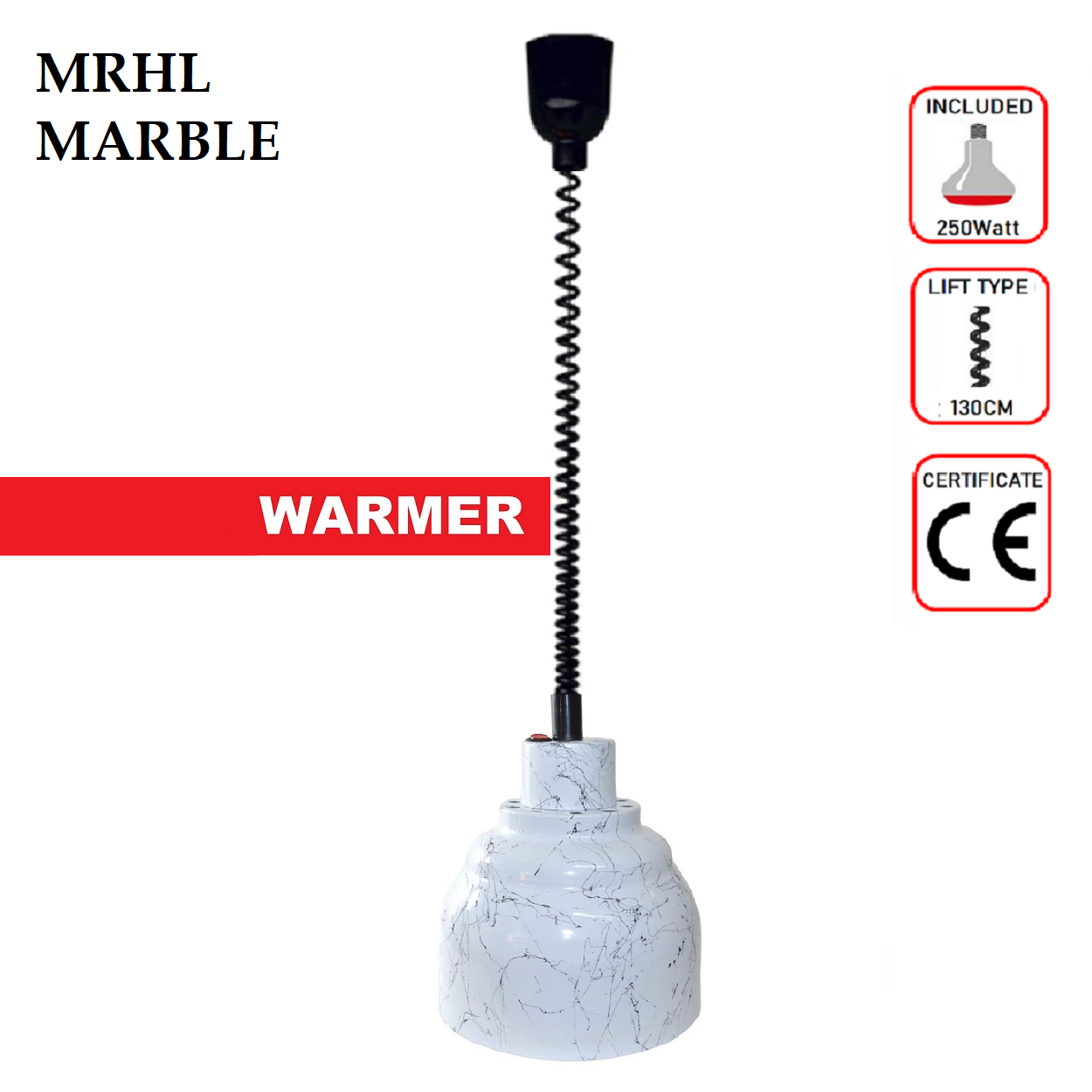 ASANSÖRLÜ GERİ SARMALI SICAK TUTUCU LAMBA MERMER DESEN 